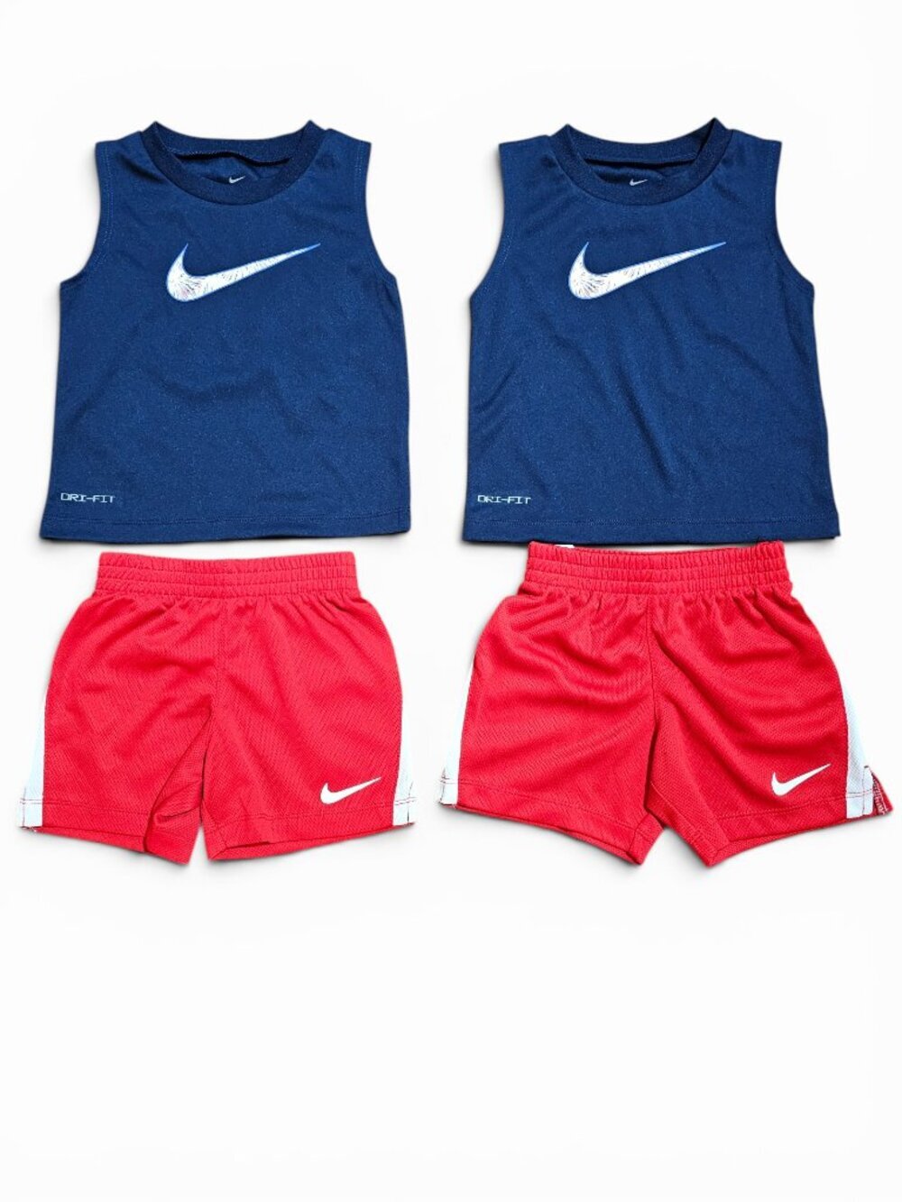 Nike Dri-FIT Boys 18M Tank Shorts Outfit Set Lot of 2